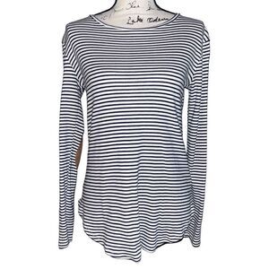 Cherish striped patch long sleeve top small